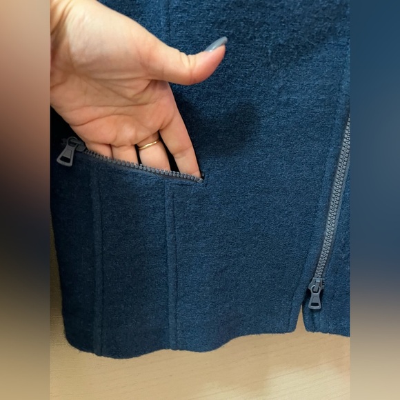 Blue Steilmann wool blend women’s zip up coat size 12 luxury soft - Picture 5 of 11